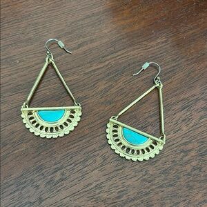 Gold and Turquoise Earrings